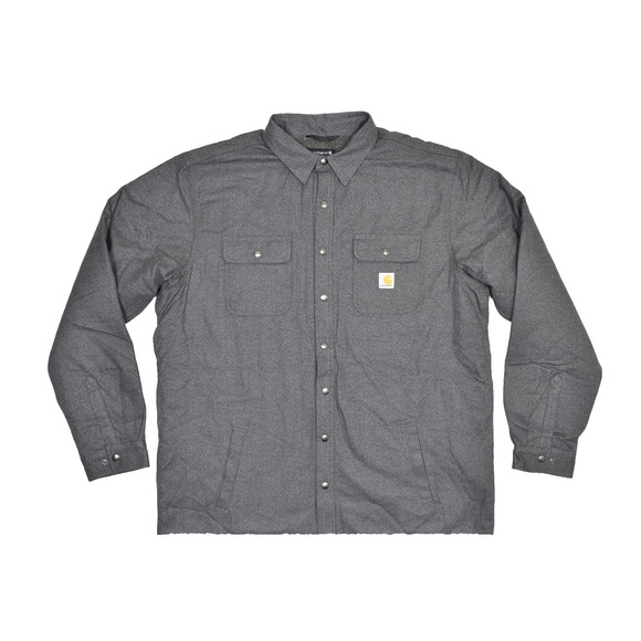 Carhartt Men's Gray Flannel Fleece Lined Jacket Tall Size 2XL Relaxed Fit 105939 - Picture 1 of 8